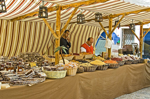 puesto mercado medieval